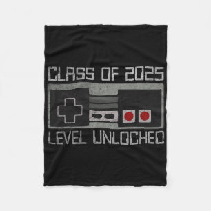 Cl Of 2025 Level Unlocked Back To School Gamer Tee Fleece Blanket
