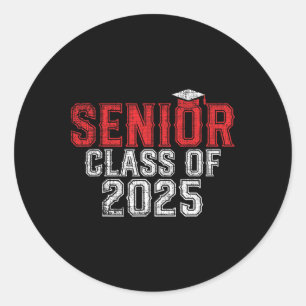 Cl Of 2025 Senior 2025 Ck To School Graduation 25 Classic Round Sticker