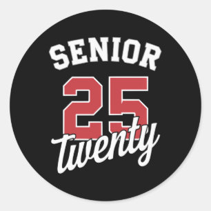 Cl Of 2025 Senior 2025 Graduation 2025 Long Sleeve Classic Round Sticker