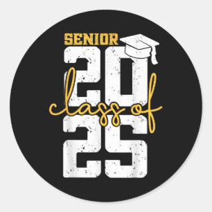 Cl Of 2025 Senior 2025 Graduation Classic Round Sticker