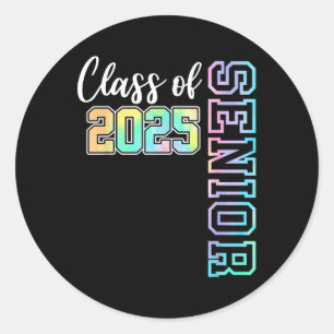 Cl Of 2025 Senior 25 High School Funny Graduation Classic Round Sticker