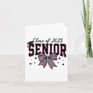 Cl Of 2025 Senior Coquette Bow Graduation Women Gi Card