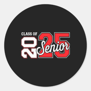 Cl Of 2025 Senior Graduate For College Graduation Classic Round Sticker