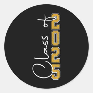 Cl Of 2025 Senior Graduate Graduation 2025 Proud F Classic Round Sticker