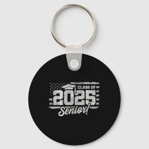 Cl Of 2025 Senior Graduation - American Flag Senio Key Ring