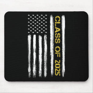 Cl Of 2025 Senior Patriotic American Flag Graduati Mouse Mat