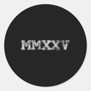 Cl Of 2025 Shirt Mmxxv Graduation Her Women Senior Classic Round Sticker