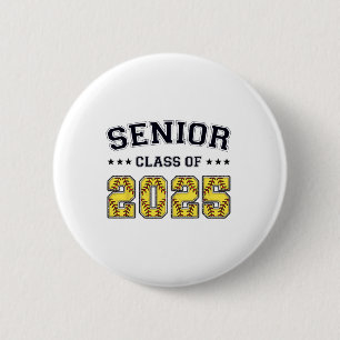 Cl Of 2025 Softll Senior Graduation Graduate Women 6 Cm Round Badge