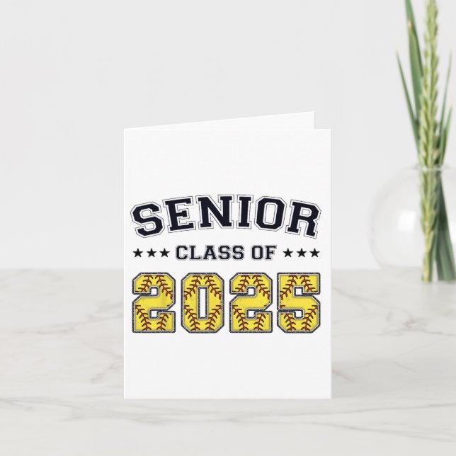 Cl Of 2025 Softll Senior Graduation Graduate Women Card (Front)