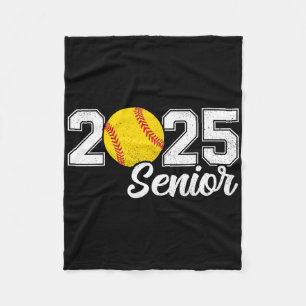 Cl Of 2025 Softll Senior Retro Senior 2025 Softll Fleece Blanket
