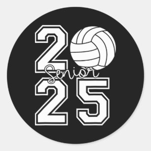 Cl Of 2025 Volleyll Graduation Cl Of 2025 Senior Classic Round Sticker