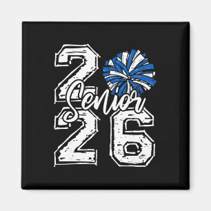 Cl Of 2026 Cheer Senior 2026 Blue Pom Pom Cheerlea Magnet