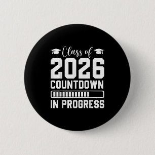 Cl Of 2026 Countdown In Progress Senior Graduate  6 Cm Round Badge