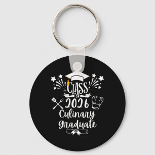 Cl Of 2026 Culinary Graduate Food Cuisine Chef Gra Key Ring