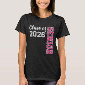 Cl Of 2026 Graduate Pink Tee For Senior Girls