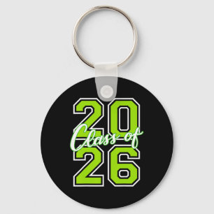 Cl Of 2026 Graduation Varsity Lime Green White Let Key Ring