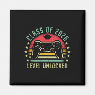 Cl Of 2026 Level Unlocked Video Gamer Senior Gradu Magnet