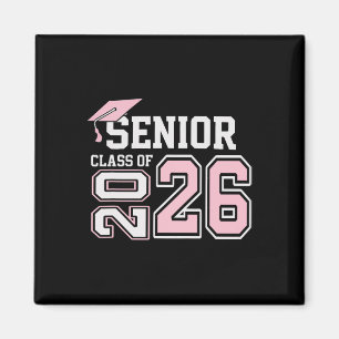 Cl Of 2026 Pink Senior Girls Graduation First Day Magnet