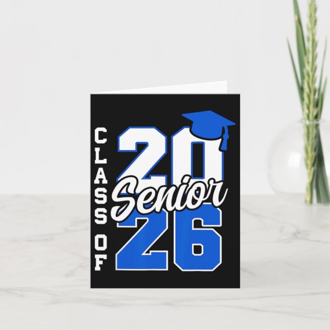 Cl Of 2026 Senior 2026 Back To School 2025 Graduat Card (Front)