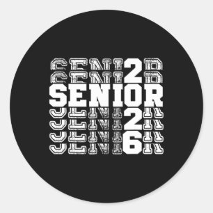 Cl Of 2026 Senior 2026 Back To School 2026 Graduat Classic Round Sticker