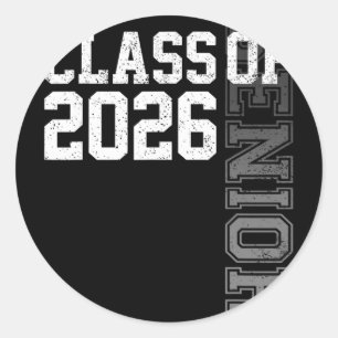Cl Of 2026 Senior 2026 Graduation First Day Of Sch Classic Round Sticker