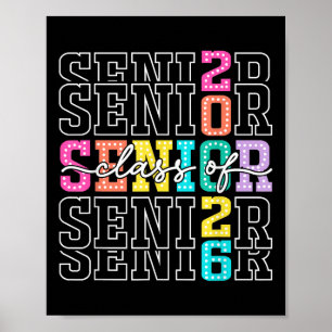 Cl Of 2026 Senior 2026 Graduation Student Men Wome Poster