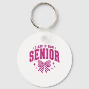 Cl Of 2026 Senior 2026 Pink Coquette Bow Graduatio Key Ring