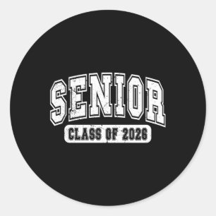 Cl Of 2026 Senior 2026 Vintage Seniors Graduation Classic Round Sticker