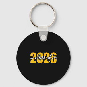 Cl Of 2026 Senior 26 High School Graduation Black Key Ring