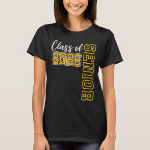 Cl Of 2026 Senior 26 High School Graduation Black T-Shirt