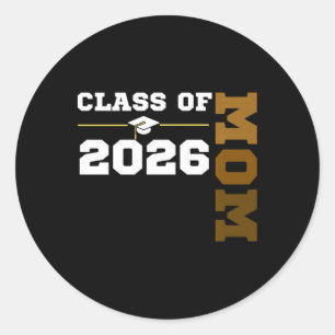 Cl Of 2026 Senior Cl Grad Proud Mum Melanin Colour Classic Round Sticker