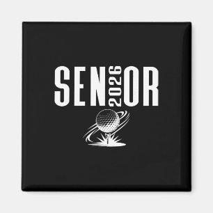 Cl Of 2026 Senior Golf Themed Golf Ball Tee Golfer Magnet
