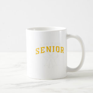 Cl Of 2026 Senior Graduation Black Gold Coquette B Coffee Mug
