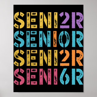 Cl Of 2026 Senior Graduation Colourful Vintage Poster