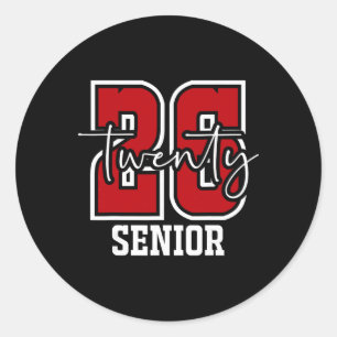 Cl Of 2026 Senior Graduation From High School Coll Classic Round Sticker