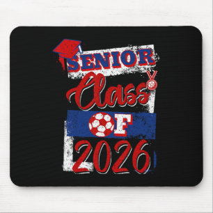 Cl Of 2026 Senior Soccer Player High School Gradua Mouse Mat