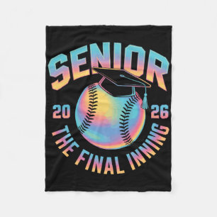 Cl Of 2026 Senior Softll The Final Inning Fleece Blanket