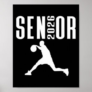 Cl Of 2026 Senior Sports Themed Basketball Player Poster