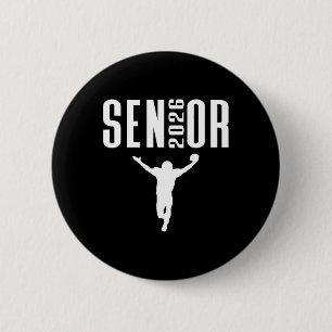 Cl Of 2026 Senior Sports Themed Football Player Gr 6 Cm Round Badge