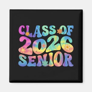 Cl Of 2026 Senior Tie Dye Graduation Groovy Grad S Magnet