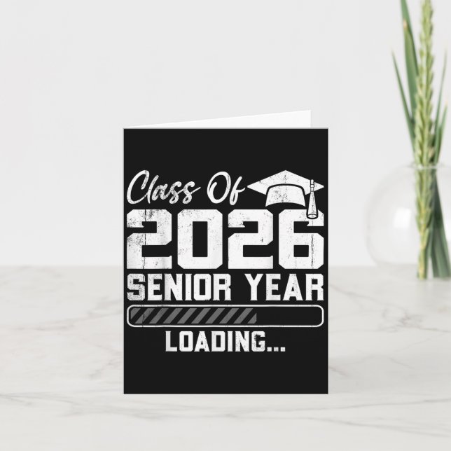Cl Of 2026 Senior Year Loading Countdown Graduatio Card (Front)