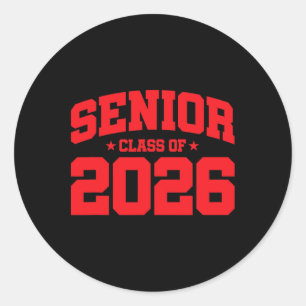 Cl Of 2026 - Senior Year School Graduation - Senio Classic Round Sticker