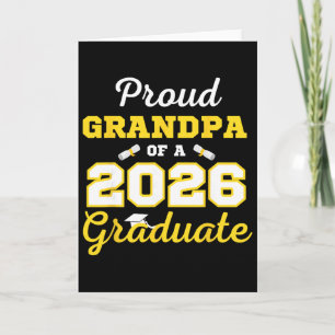 Cl Of 2026 Shirt Proud Grandpa Of A 2026 Graduate Card