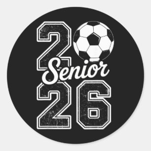 Cl Of 2026 Soccer Senior 2026 Last Day Of School 2 Classic Round Sticker