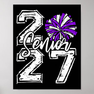 Cl Of 2027 Cheer Purple Senior 2027 Ck To School F Poster