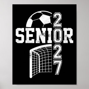 Cl Of 2027 Soccer Senior 27 Player Team Graduation Poster
