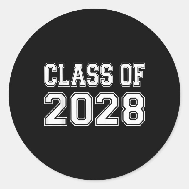 Cl Of 2028  Classic Round Sticker (Front)