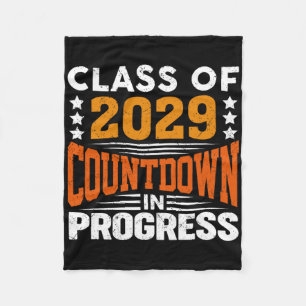 Cl Of 2029 Countdown In Progress Vintage First Day Fleece Blanket