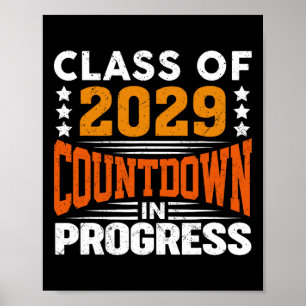 Cl Of 2029 Countdown In Progress Vintage First Day Poster