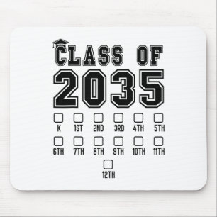 Cl Of 2035 Grow With Me First Day Of School Check Mouse Mat